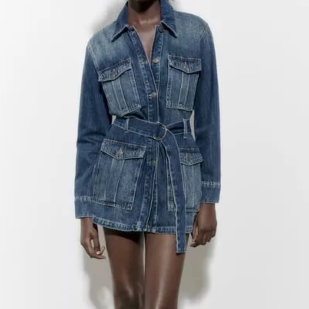 ZARA Sahara Jean Jacket/Mini Dress - Picture 4 of 16